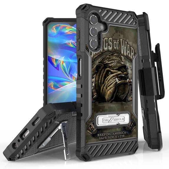 Tri Shield Rugged Cover + Hoslter Designed For Samsung Galaxy A13 5G Case Black/Black
