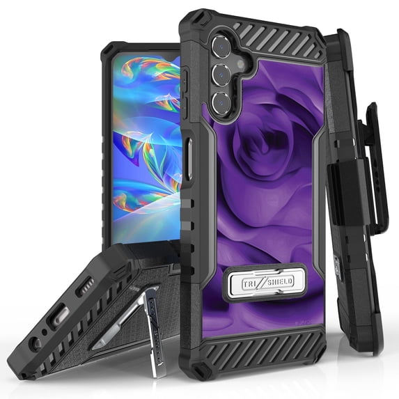 Tri Shield Rugged Cover + Hoslter Designed For Samsung Galaxy A13 5G Case Black/Black