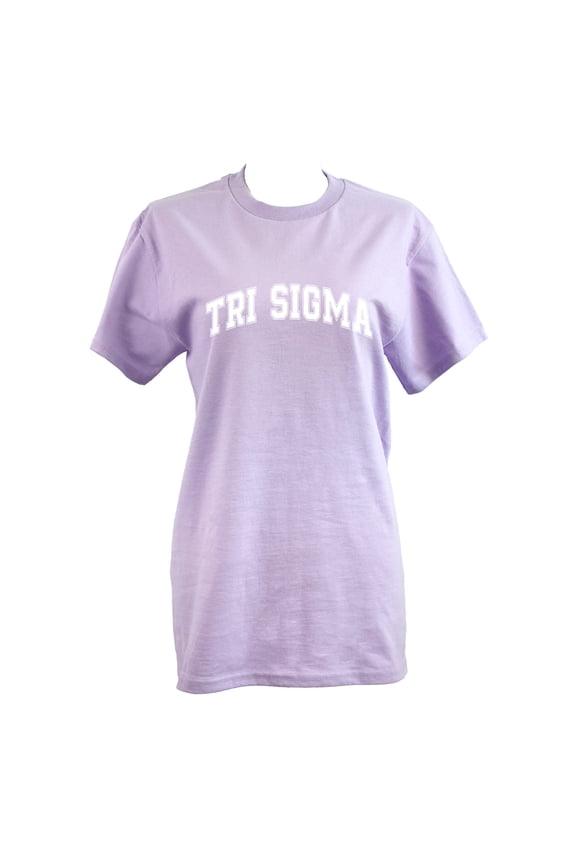 Tri Sigma T-Shirt - Varsity Letter Sorority Tee, 100% Cottont, Size Medium