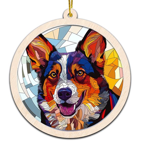 Tri Stained Glass Suncatcher Ornament  Text Christmas 2025 Tree Decoration Gift for Family, Friends, Man & Woman