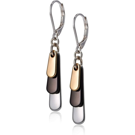 Tri-Tone Shaky Drop Earrings  Multi