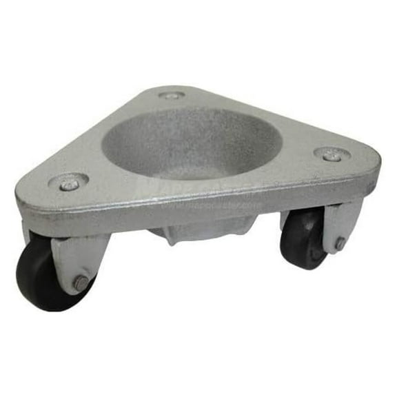 Tri Wheel Cup Dolly with 2" Hard Rubber Wheels - 375 lbs Capacity - Made in USA