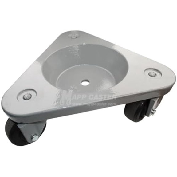 Tri Wheel Cup Dolly with 3" Hard Rubber Wheels - 630 lbs Capcity - Made in USA$$Tools