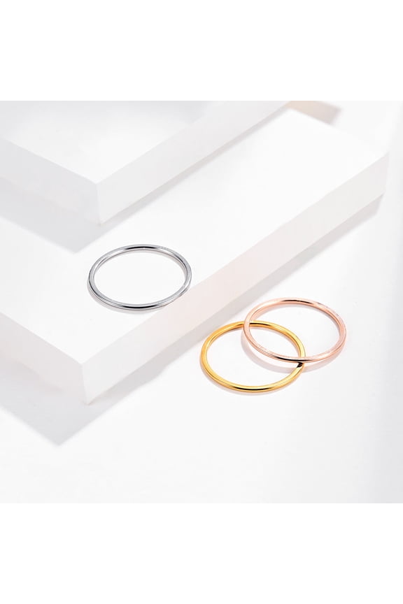 Tri-color Titanium Steel Women's Tail Ring For Everyday Wear