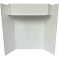 thumbnail image 1 of Tri-fold Corrugated Project Board with Header 36" x 48", 1 Ply Tri-Fold Project Board w/Built-in 4” Header for School & Work Presentations, Science Fair Display Boards, White, Pack of 12$$Office, 1 of 7