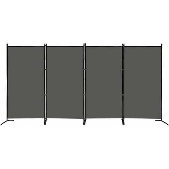 Tri-fold Foldable Screen Partition, 6-foot High Indoor Movable Partition, Office Privacy Screen, Dimensions 102x20x71 inches, Grey