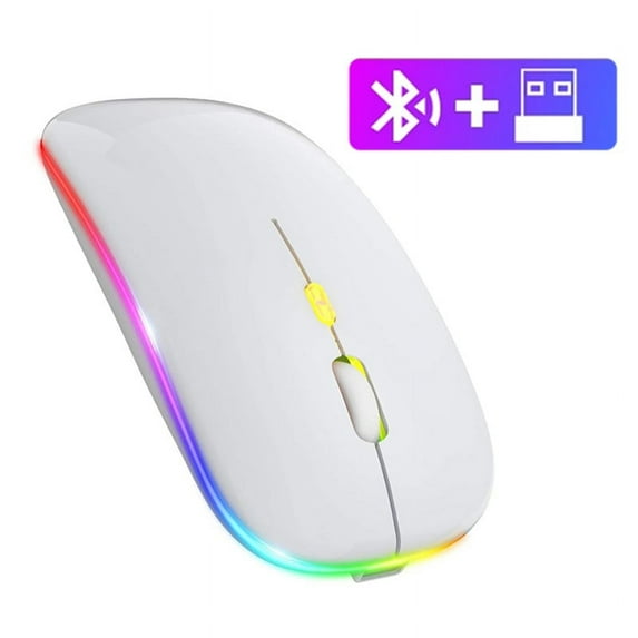 Tri-mode RGB Gaming Mouse Dual BT/2.4G/USB Wired Mouse Rechargeable Mouse 6 Button 4800DPI Bluetooth 5.3 Mouse for Laptop Tablet
