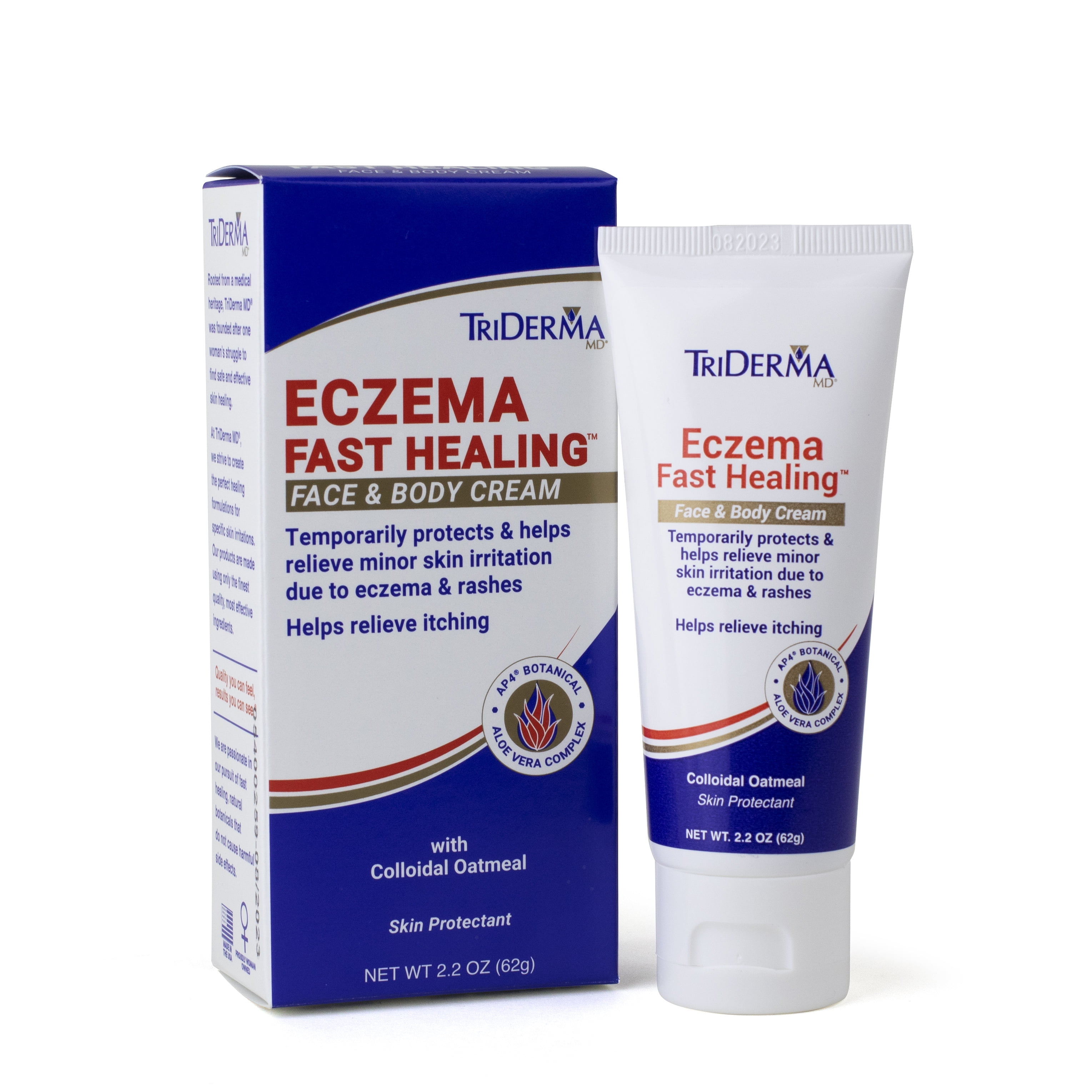 TriDerma Eczema Fast Healing Face and Body Cream, Temporarily Protects