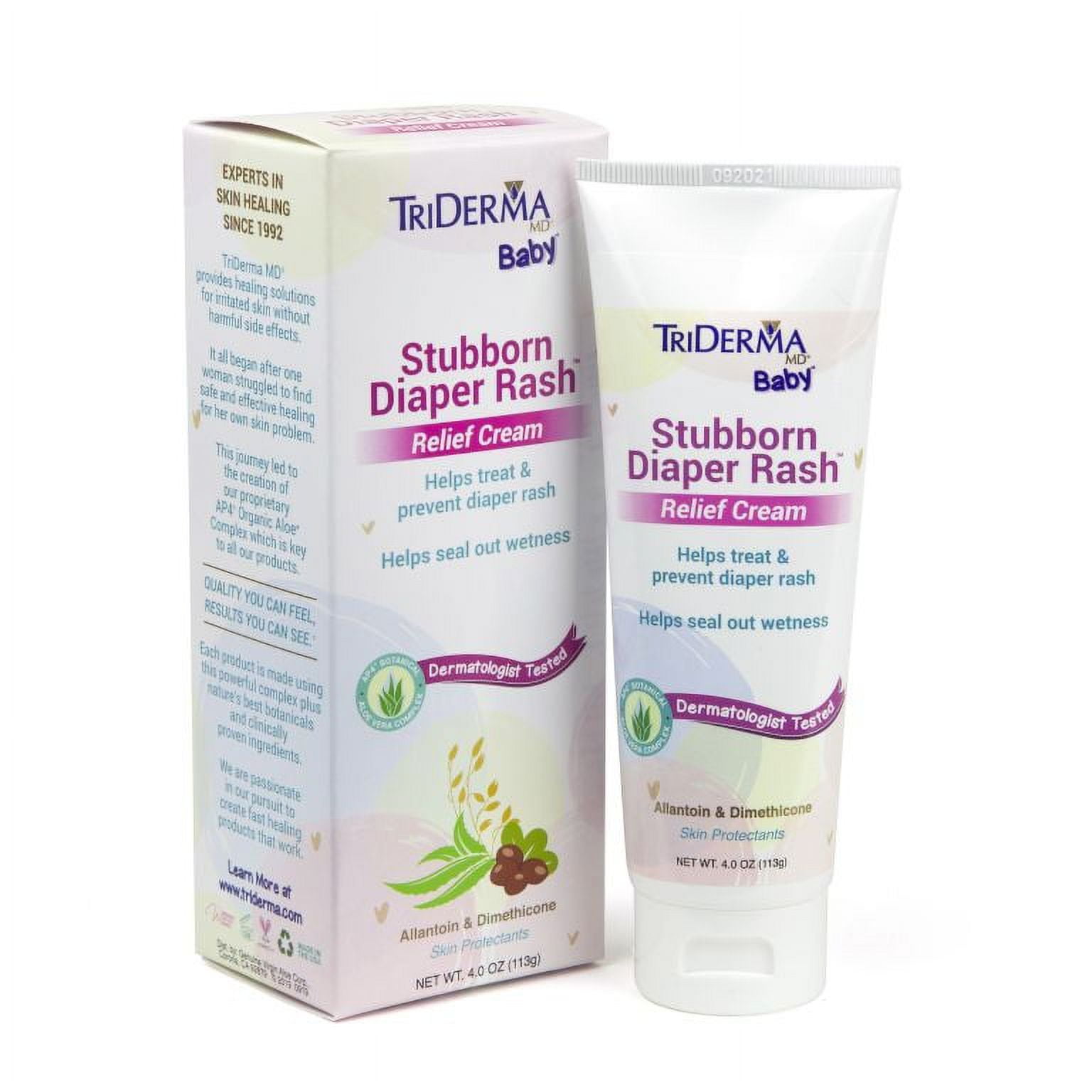 TriDerma MD Baby Stubborn Diaper Rash Relief Cream, Healing for Hardto