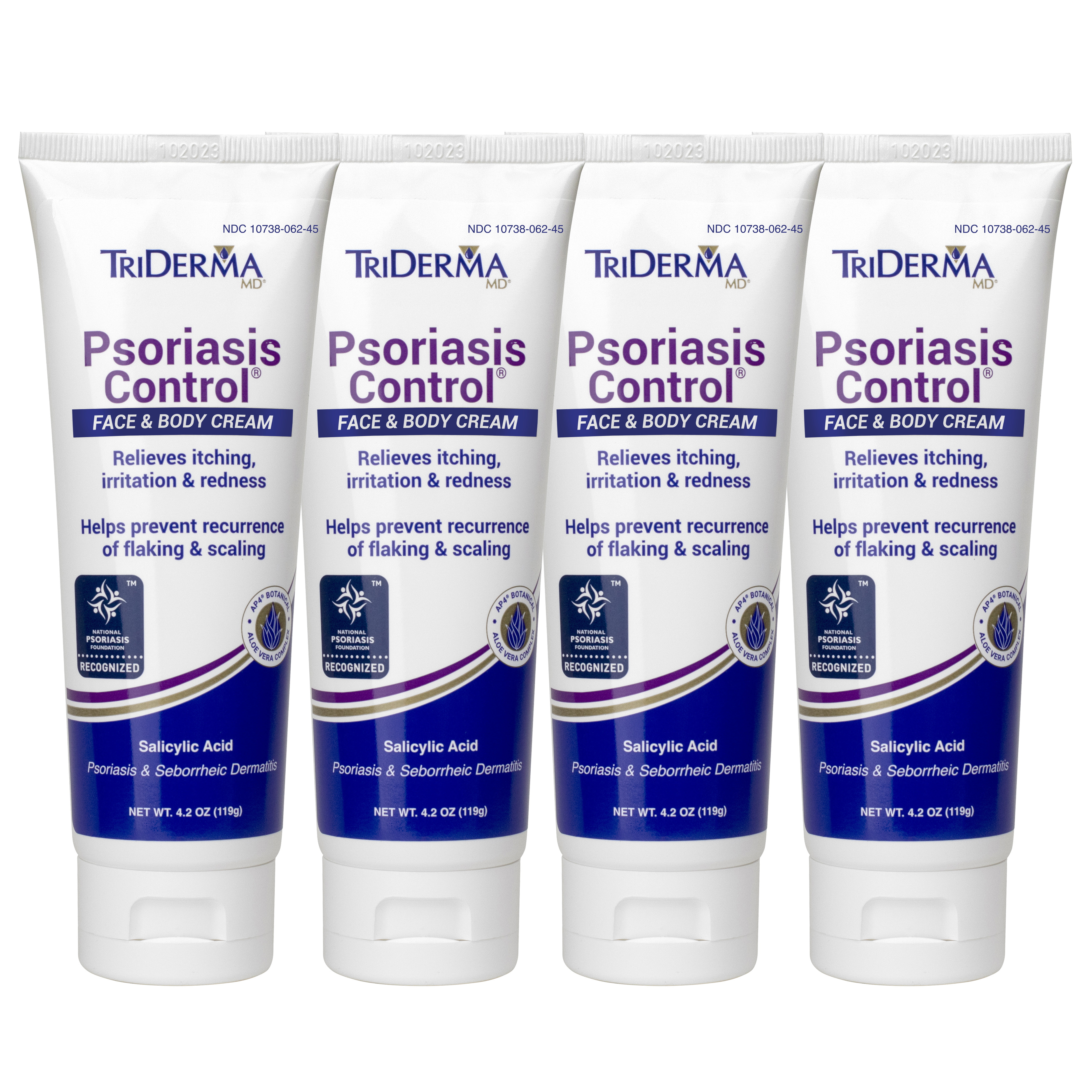TriDerma Psoriasis Control Face & Body Cream Maximum Strength 3 Salicylic Acid, AP4 Aloe Vera