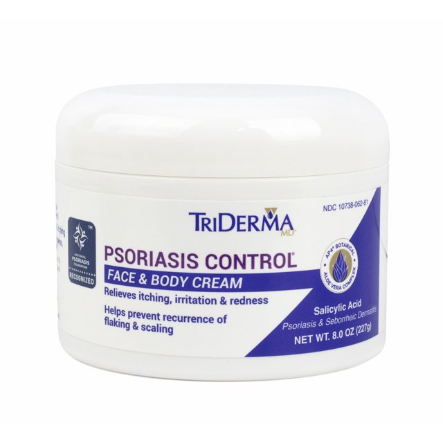 TriDerma Psoriasis Control Face and Body Cream, Maximum Strength Moisturizing Psoriasis Cream