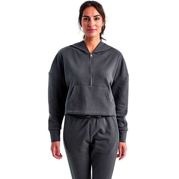 TriDri TD077 Ladies' Alice Half-Zip Hooded Sweatshirt