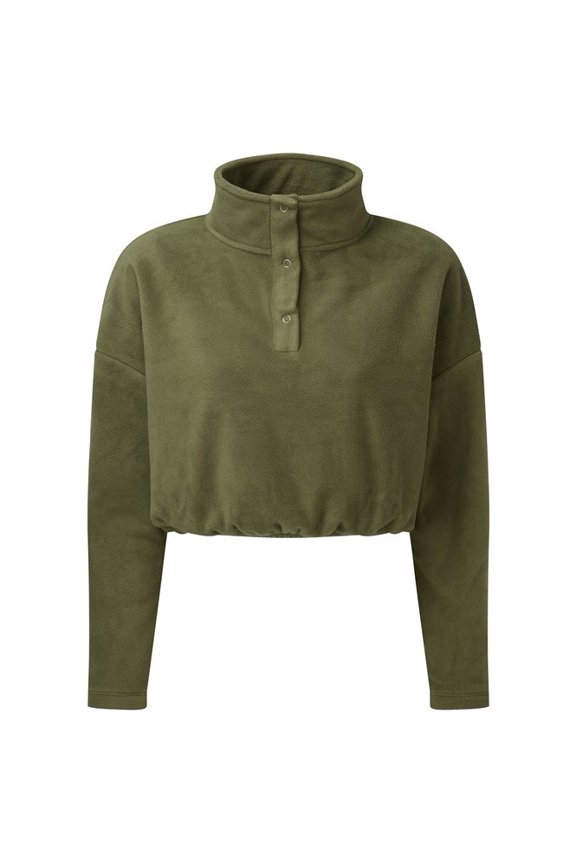 Womens Cropped Fleece Top