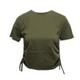 thumbnail image 1 of TriDri Womens Ruched Crop Top, 1 of 4