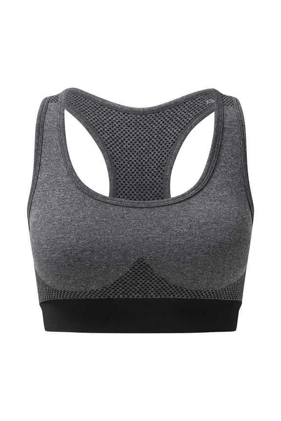 Womens Sculpted Melange Seamless 3D Sports Bra