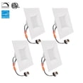 thumbnail image 1 of TriGlow 12 Watt Retrofit Downlight Kit 100W Replacement, Fit for 6" Square opening, Dimmable, 4100K, E26 Base, ETL and Energy Star Qualified, 4-Pack, 1 of 2