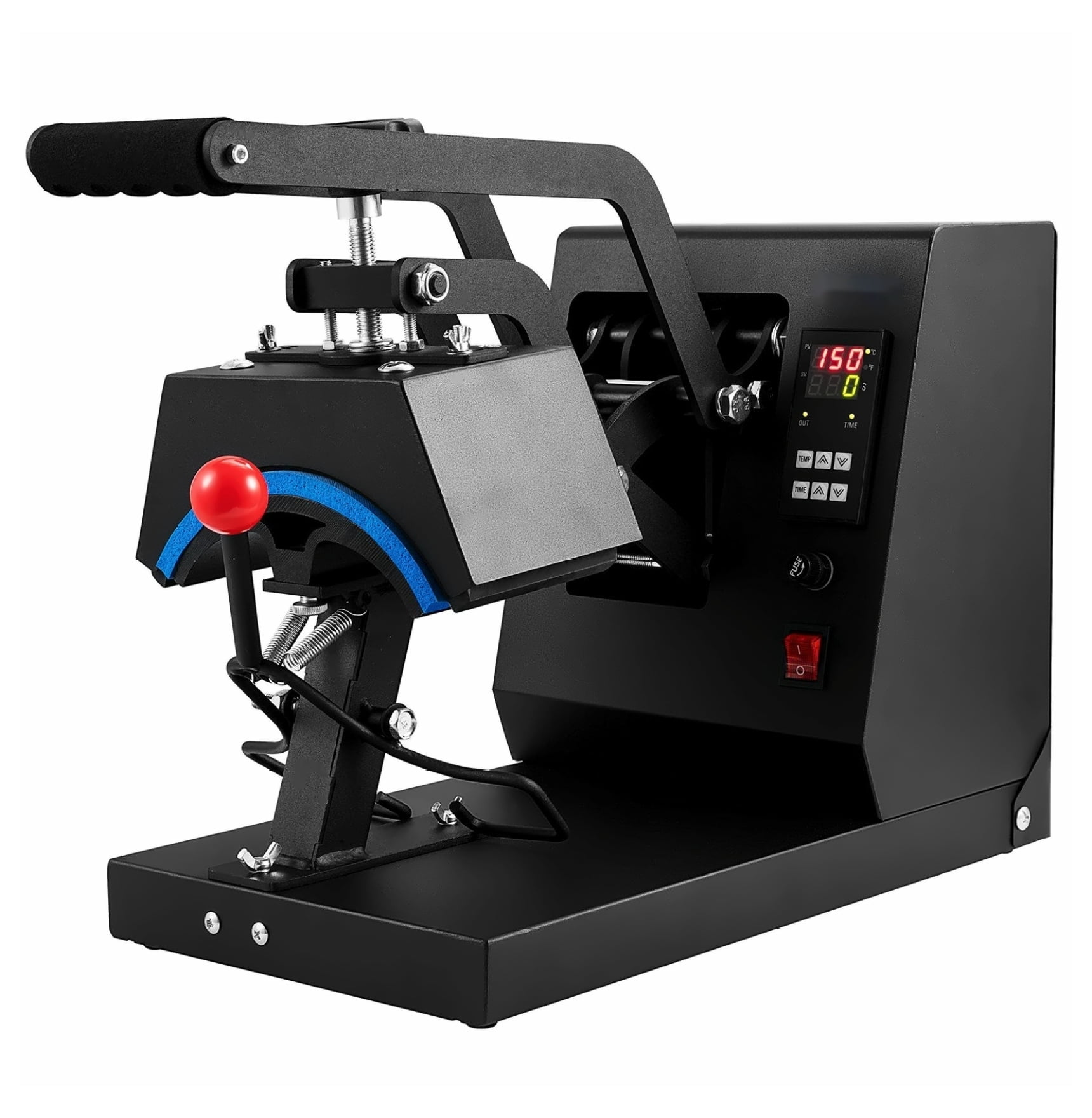 TriGol Hat Heat Press 4-in-1, Cap Heat Press Machine 6x3", LCD Digital Timer, 4 Curved Elements for Hats, Sublimation Transfers