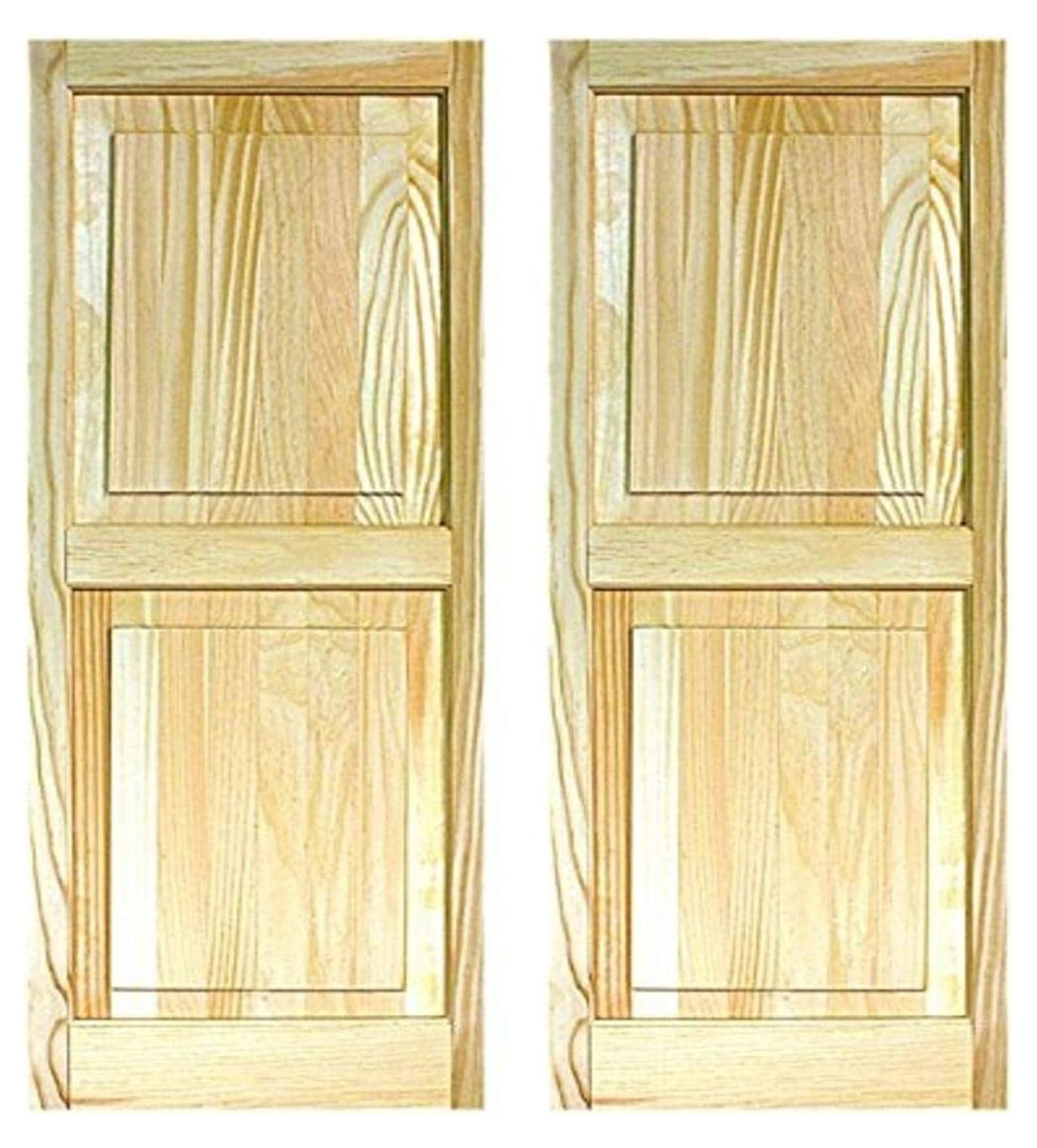 TriGol SHP55 Exterior Solid Wood Raised Panel Window Shutters, 15 x 55