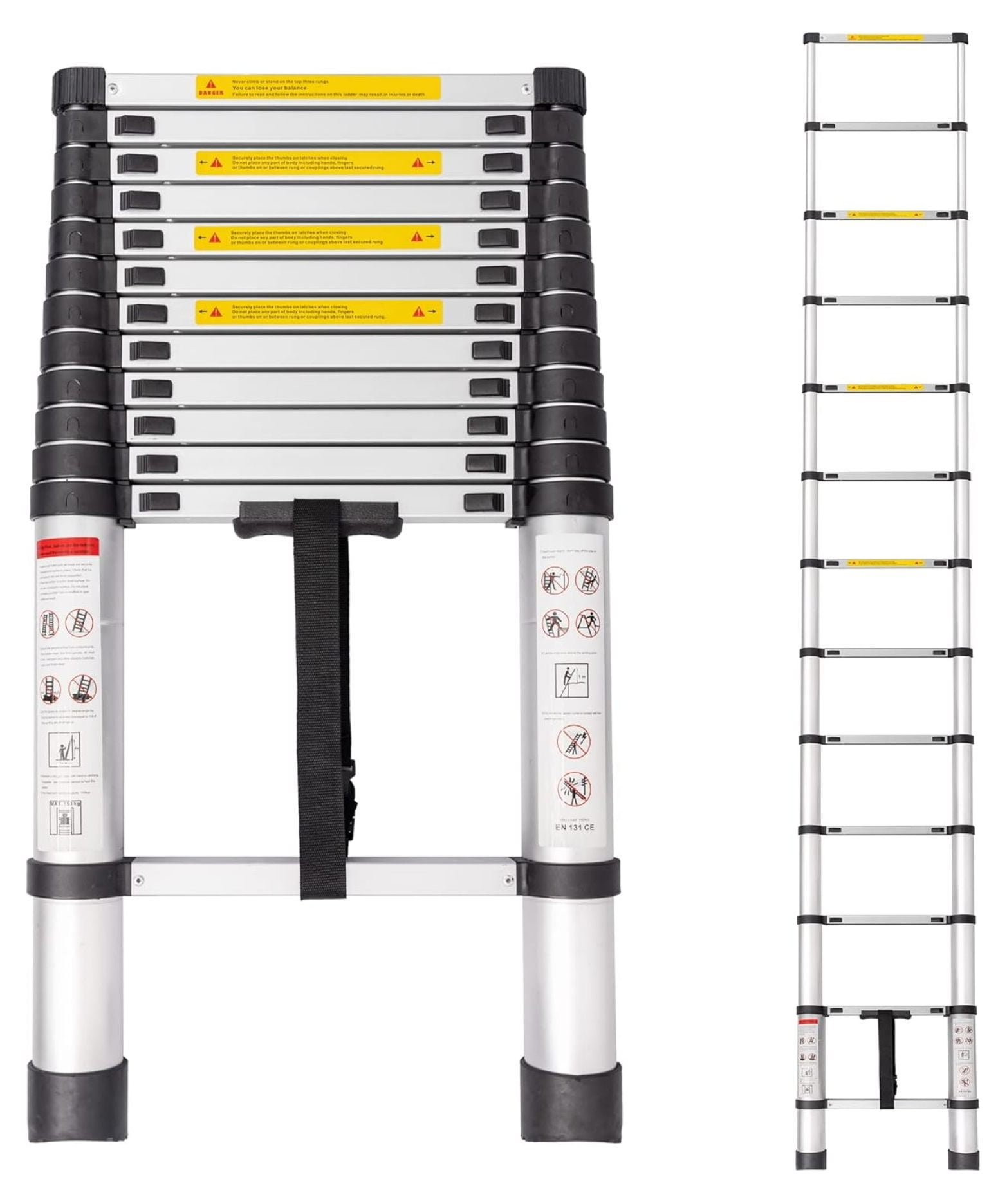 TriGol Telescoping Extension Ladder 12.5FT, Aluminum Lightweight