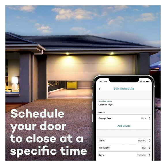 TriGol myQ Smart Garage Control - Wireless Garage Hub and Sensor with WiFi & Bluetooth - Smartphone Controlled, 821LMC-S, White