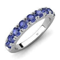 TriJewels 0.72 ctw Iolite (3.00 mm) 9 Stone Wedding Band in 10K Gold