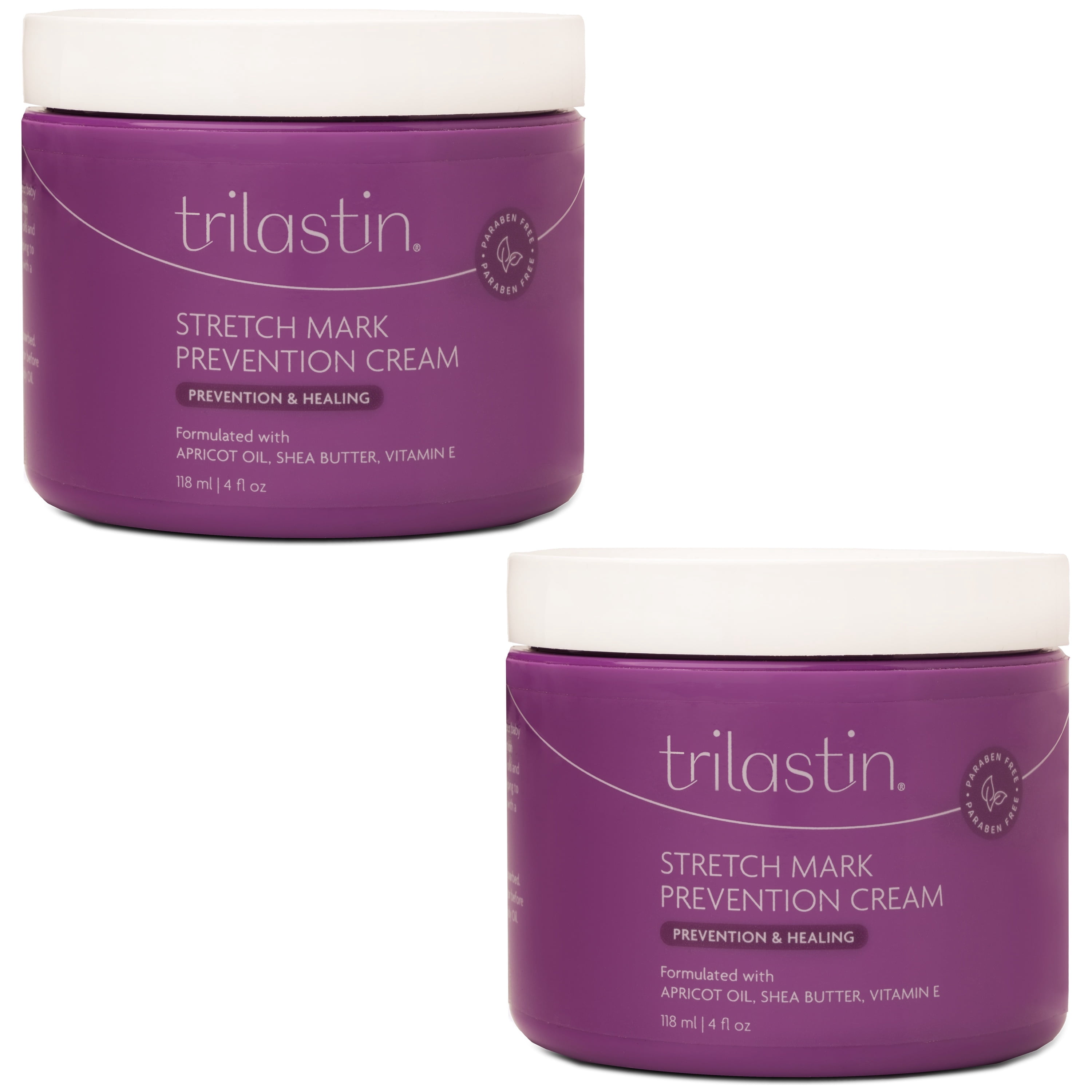 TriLASTIN Maternity Stretch Mark Cream, 4 oz (2 Pack), Pregnancy & Postpartum Belly Lotion