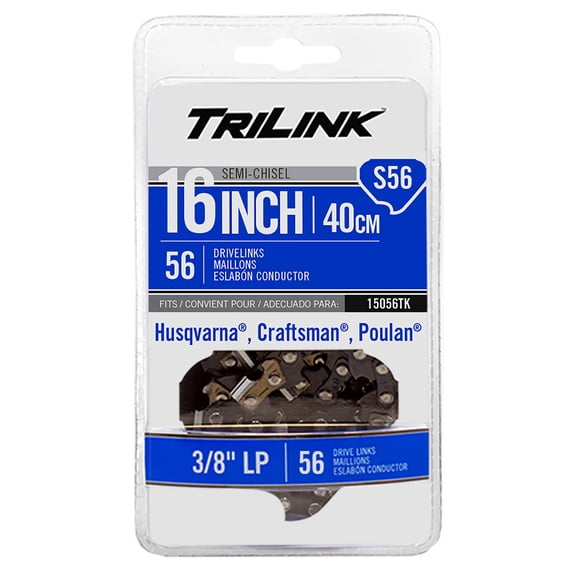 TriLink Chain Pre-Cut Loop 15056TK 16" Bar Length, .050" Chainsaw Gauge, 3/8" LP Chainsaw Pitch