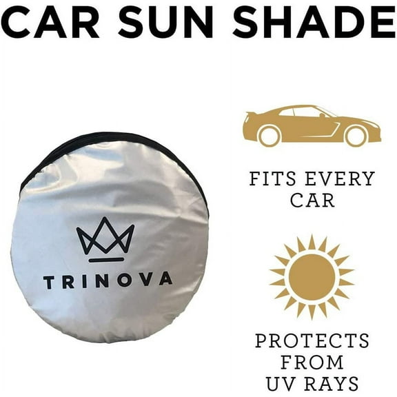 TriNova Car Sun Shade Windshield, Sunshade Cover Maximum UV Protection, Universal fit Easy Storage