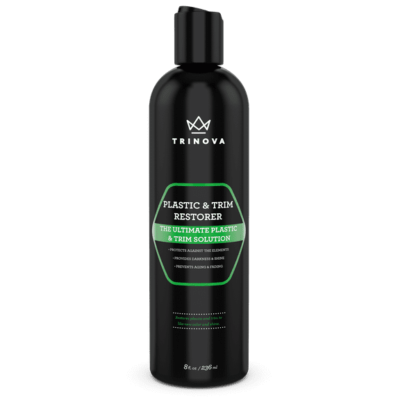 TriNova Plastic and Trim Restorer - Restores Car, Motorcycle and Truck Trim, Rubber and Plastic 8 oz.