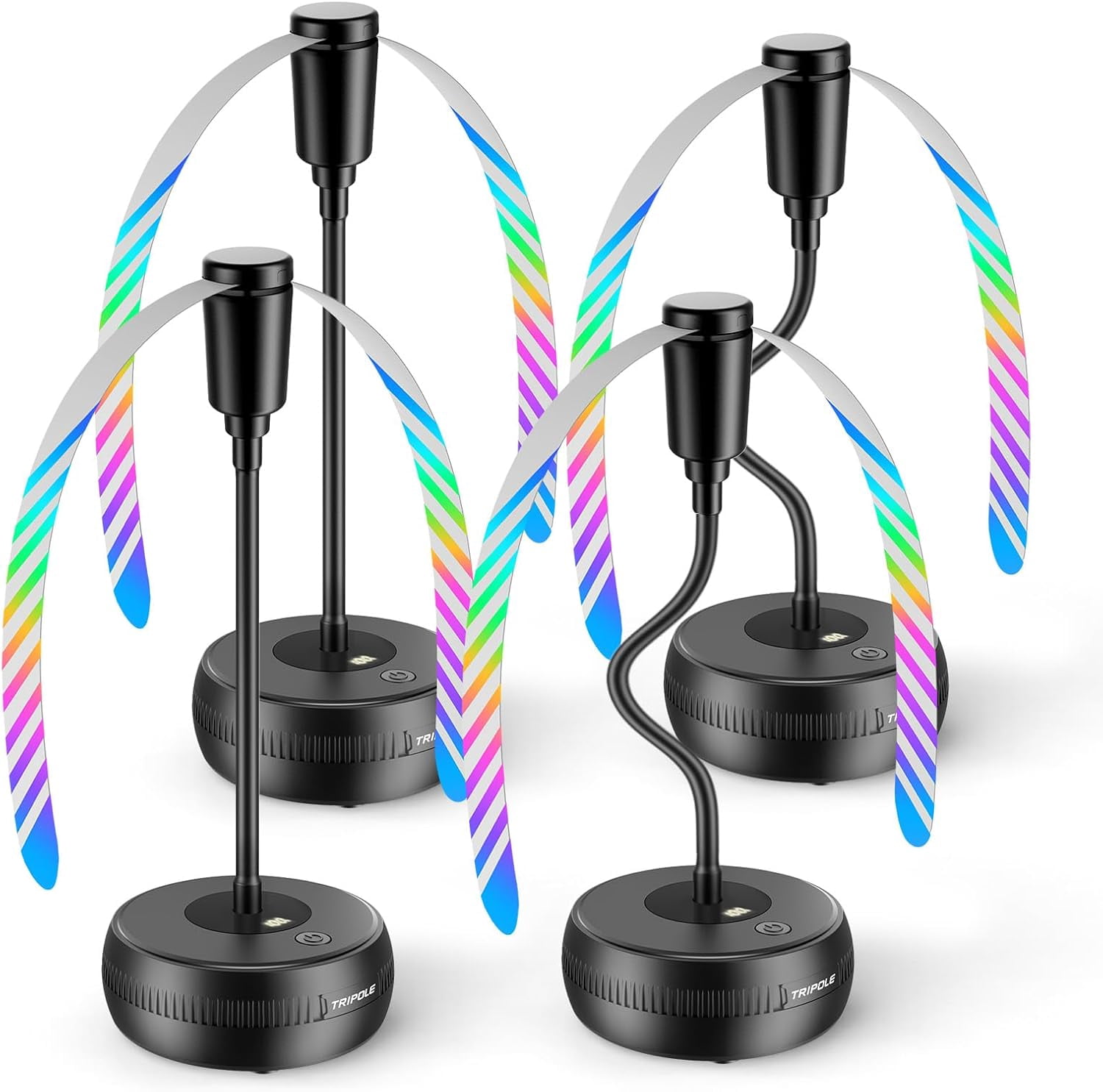 TriPole Fly Fans for Tables, Food Fans 2000mAh Rechargeable Table Fan ...