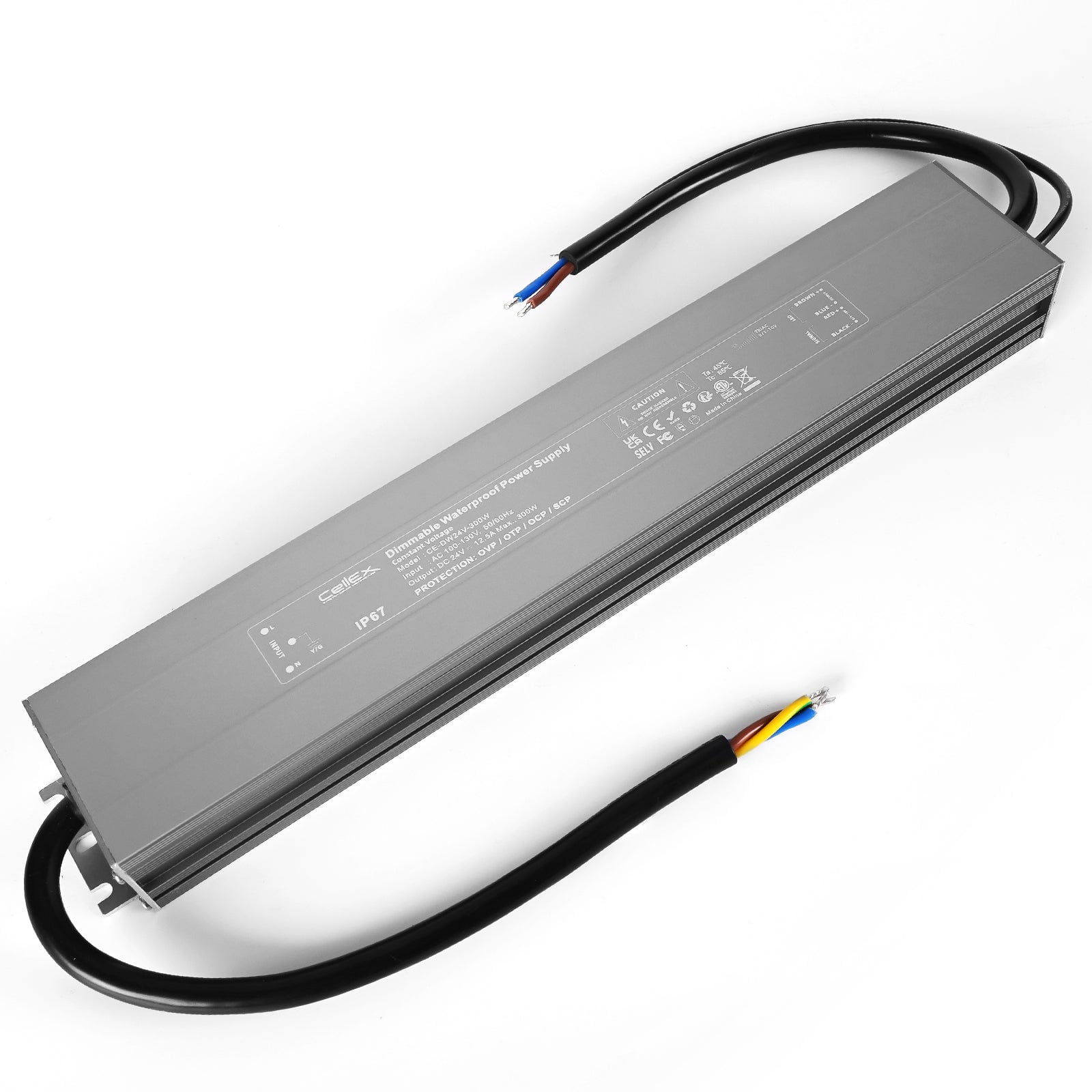 CEILEX 24V 300W TRIAC Dimmable LED Driver - IP20, Ultra Slim, Compatible With Lutron & 0-10V Dimmers