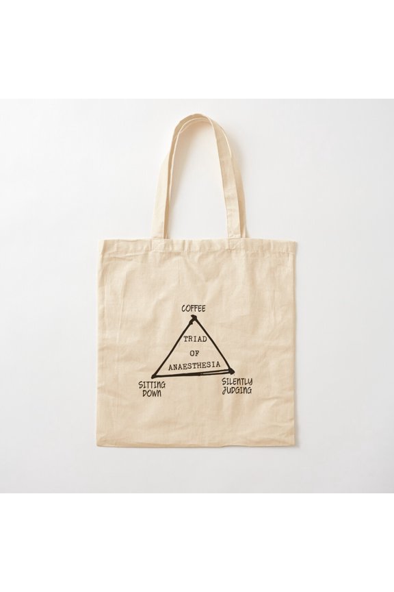 Triad Of Anaesthesia Canvas Tote Bags, Reusable Shopping Bag