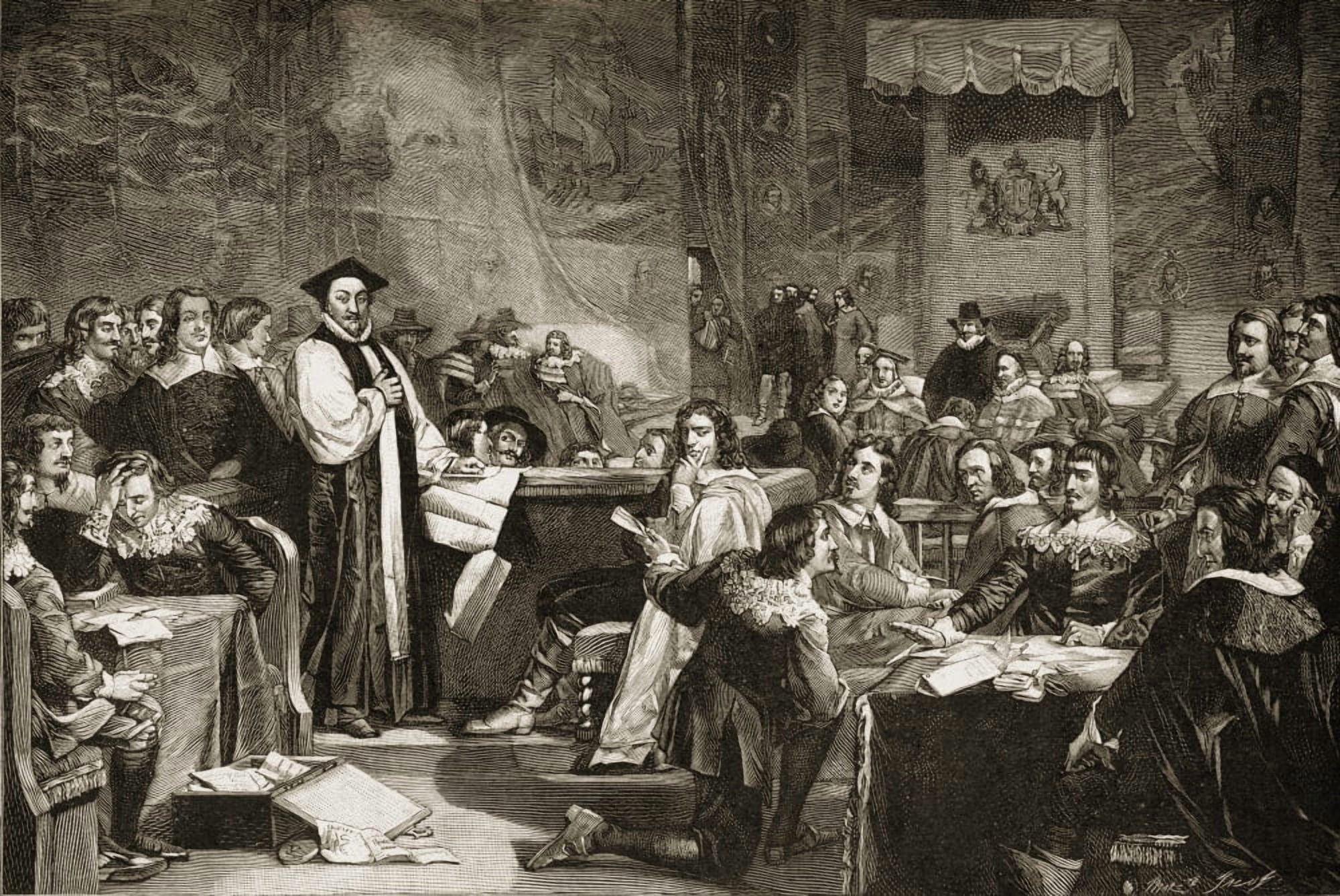 Trial Of Archbishop William LaudArchbishop Of Canterbury March 1644 ( 1573-1645) From The Picture By Alexander Johnstone Canvas Art - Ken Welsh Design Pics (18 x 12)