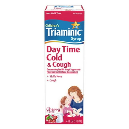 Triaminic Daytime Children's Cold and Cough Relief Syrup, Cherry Flavor, 4 Oz