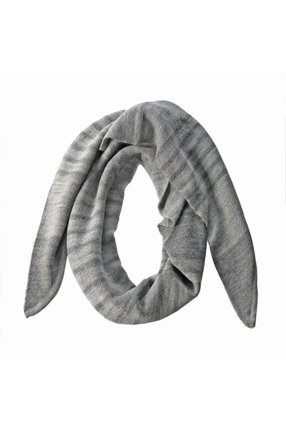 Triangle 100% Baby Alpaca Scarf - Gray