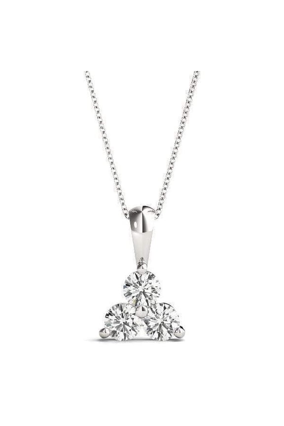 Triangle 3 Diamond Pendant- 0.25 Cttw