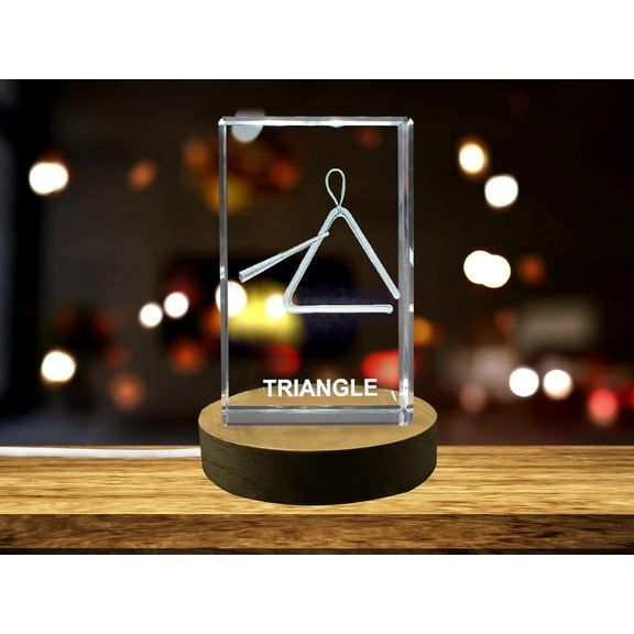 Triangle 3D Engraved Crystal 3D Engraved Crystal Keepsake/Gift/Decor/Collectible/Souvenir