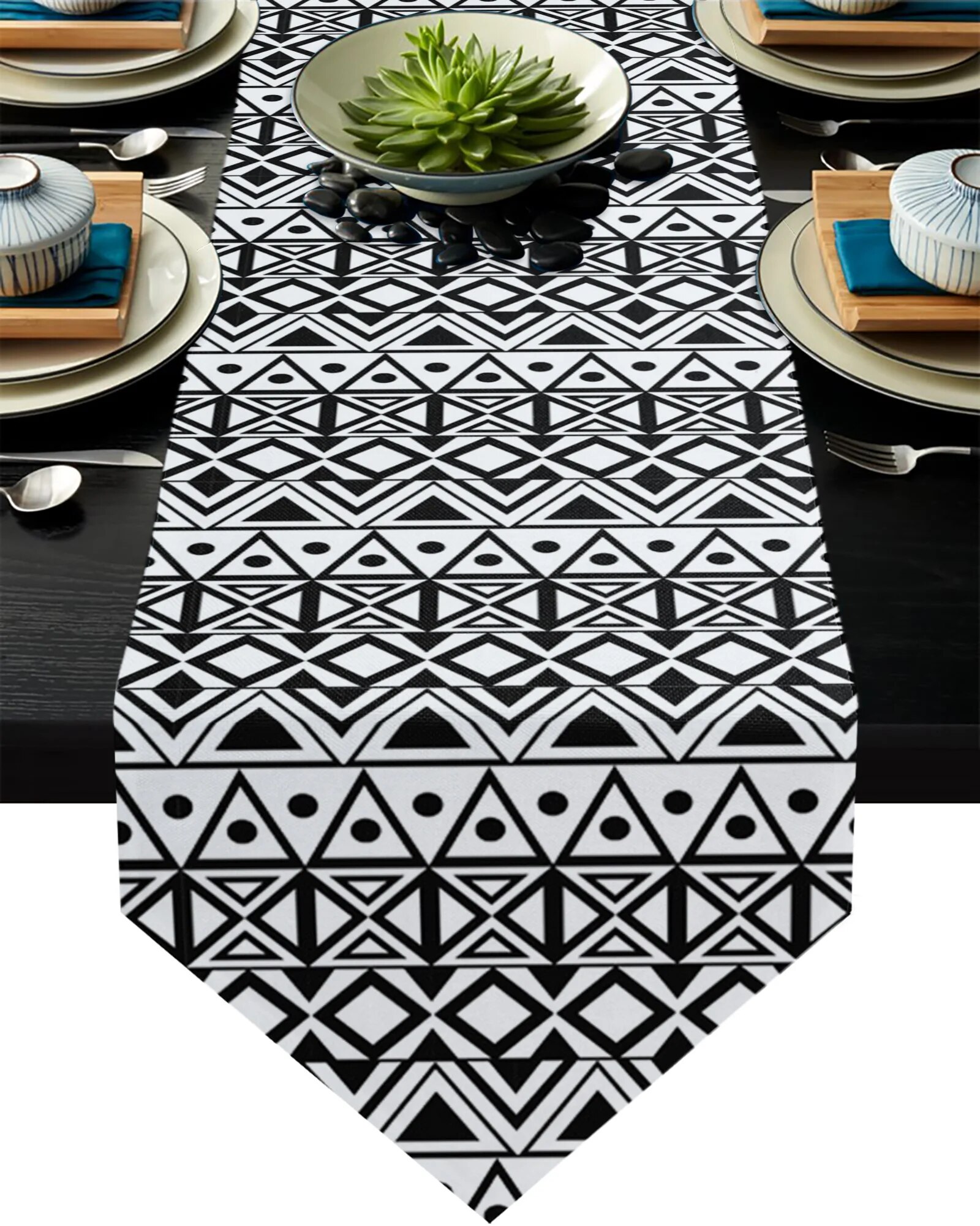 Triangle African Art Ethnic Table Runners Wedding Dinning Table