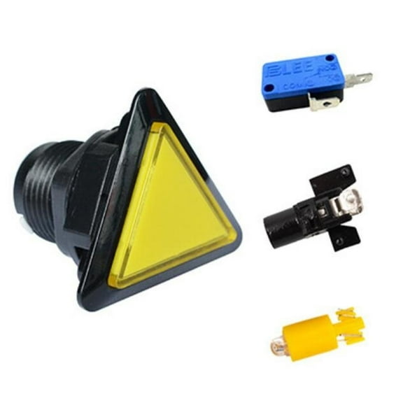 Triangle Arcade Control Panels Push Buttons Illuminated LED Light With Microswitch Accessories
