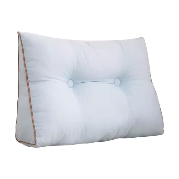 Triangle Backrest Pillow Cozival Triangular Ergonomic Backrest Pillow (45X50X15cm) - Detachable Cover, Long Pillow for Bed & Sofa - Comfortable Headrest for Dorm, Single, Bunk Beds - Lumbar Support