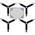 thumbnail image 1 of Triangle Bed Mattress Sheet Clips, mattress sheet grippers, Bed Sheet Fasteners, Elastic Holder Straps, Heavy Duty for Fitted Bed Sheets Mattress Pad Covers Sofa Cushion, 4 Pack, 1 of 7