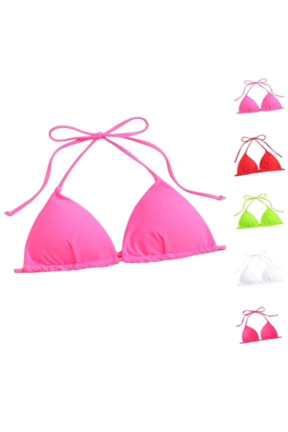 Triangle Bikini Top for Women String Halter Push Up Bathing Suits Top Swimsuit Tops