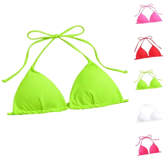 Triangle Bikini Top for Women String Halter Push Up Bathing Suits Top Swimsuit Tops