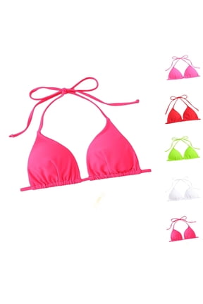 Triangle Bikini Top for Women String Halter Push Up Bathing Suits Top Swimsuit Tops