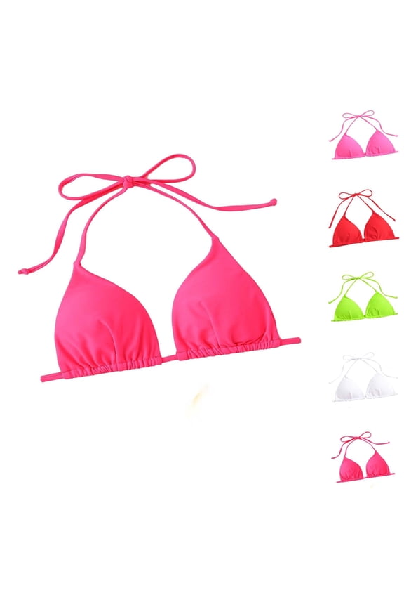 Triangle Bikini Top for Women String Halter Push Up Bathing Suits Top Swimsuit Tops