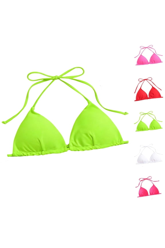 Triangle Bikini Top for Women String Halter Push Up Bathing Suits Top Swimsuit Tops
