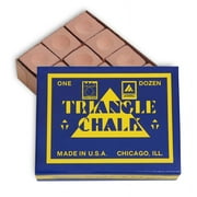 Triangle Billiard Pool Cue Chalk - 1 Dozen - Gold