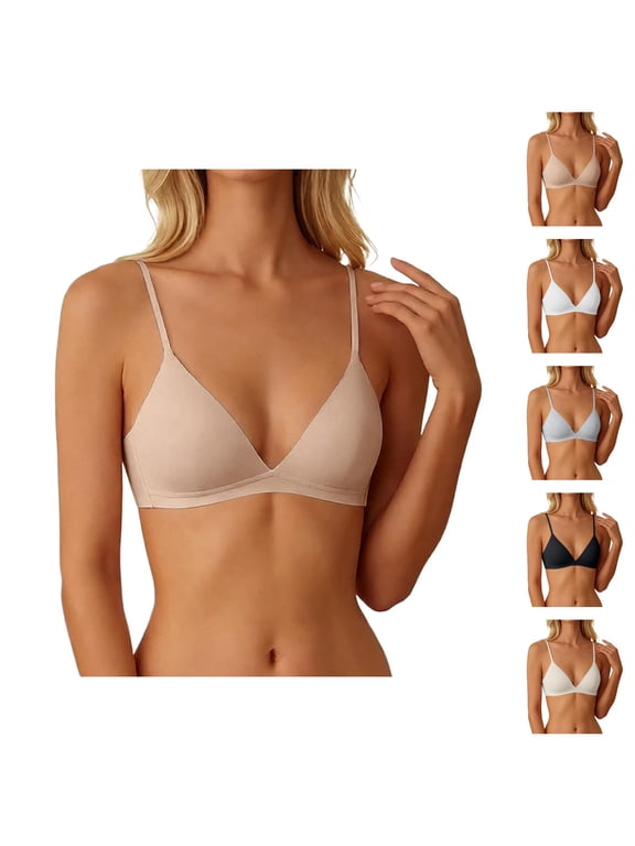Triangle Bralette for Women Lightweight Seamless Wireless Bras