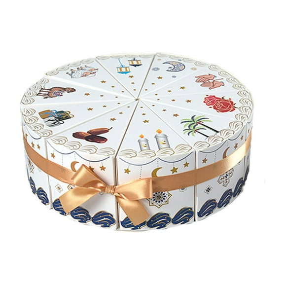 Triangle Cake Shape Gift Box 10 Pack With Paper Material, Sturdy Structure And Empty Design For Party Gift Packaging And Home Storage 5.1X5.1X2.7In 0.6Lb