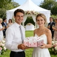 thumbnail image 1 of Triangle Cake Shaped Party Favor Box Set Gift Candy Container Wedding Birthday Party Decoration Treat Packaging Dessert Snack Storage Home Event Party Supplies Celebration Decoration Display, 1 of 6